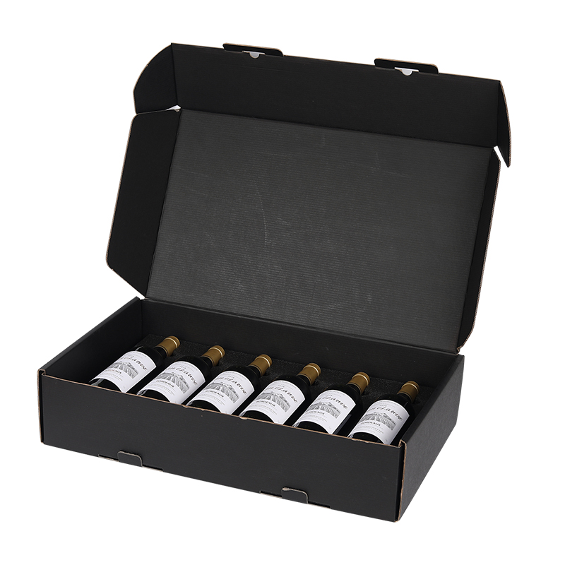 Custom Logo 6 Bottles Wine Packaging Shipping Mailer Boxes 03