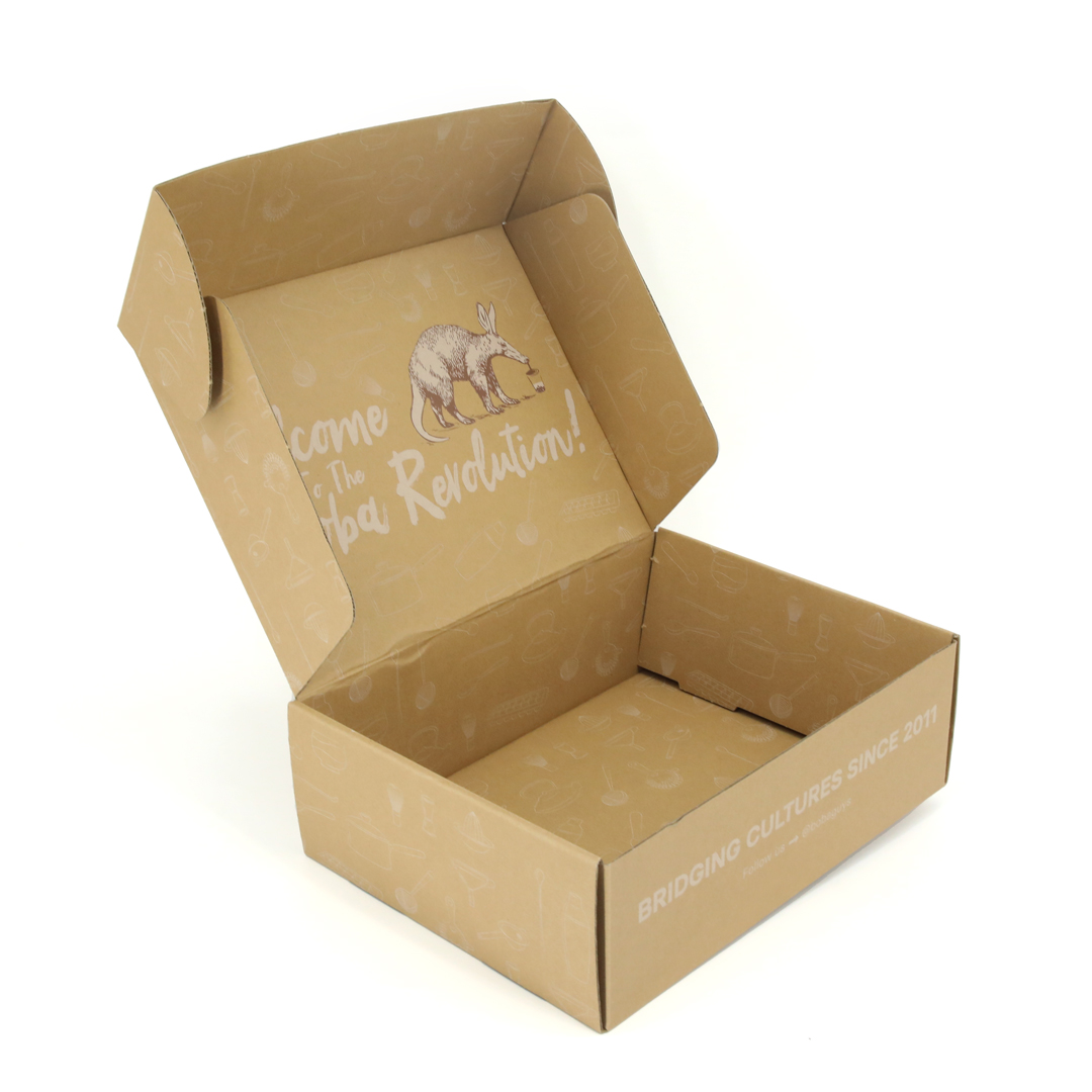 Eco Friendly Recyclable Kraft Paper Mailer Box For Skincare Essentials 05